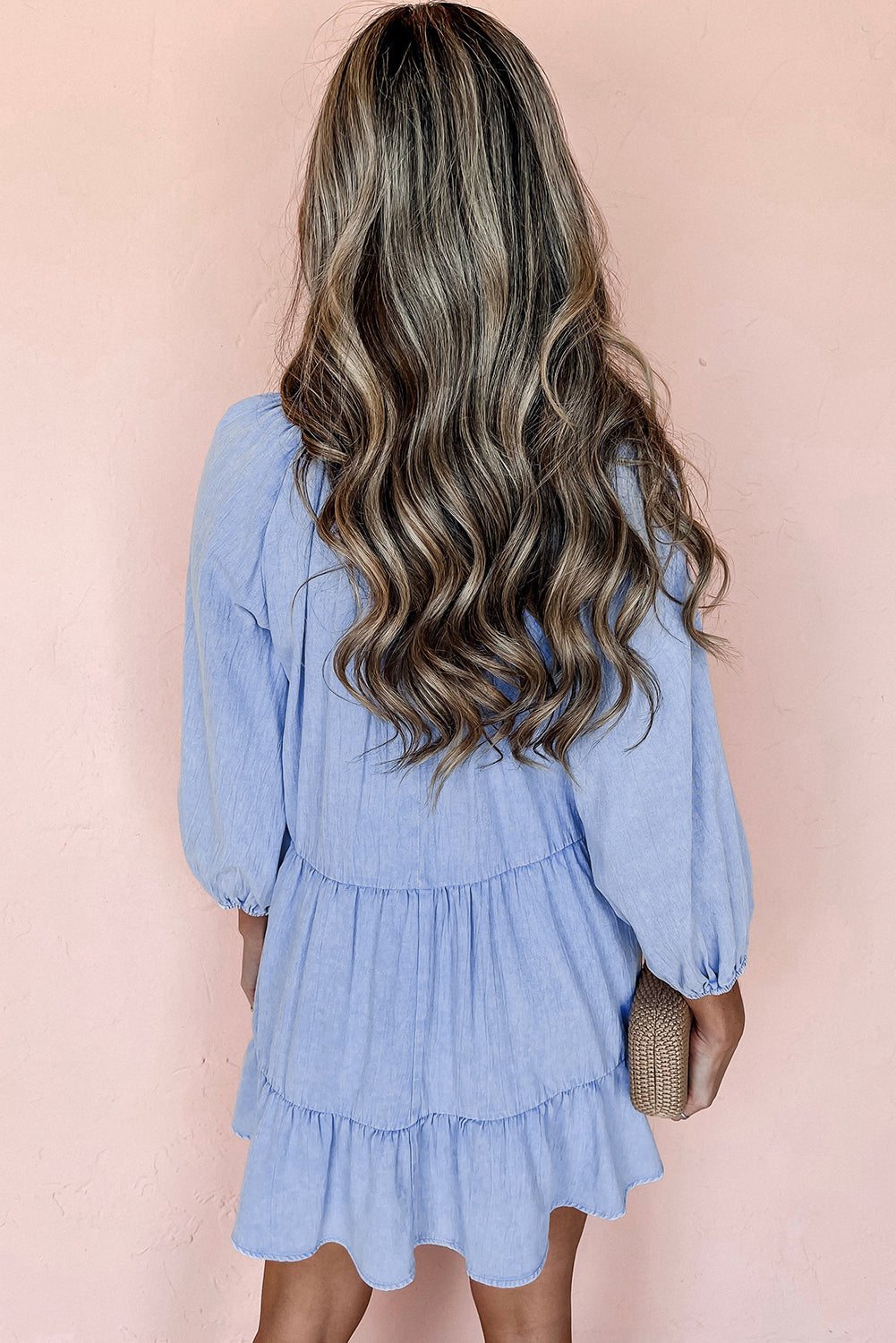 Southern Belle Chambray Mini Dress