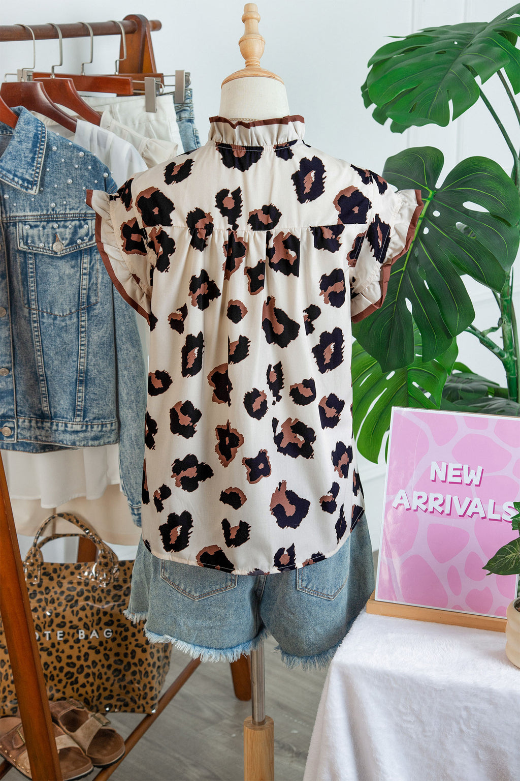 Wild Side Leopard Ruffle Blouse