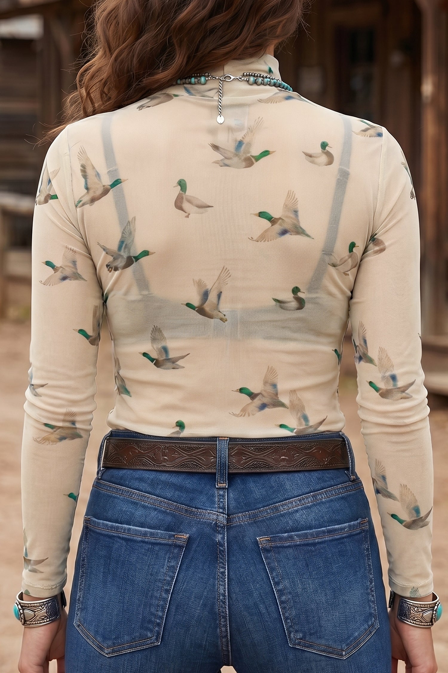 Desert Rodeo Western Mesh Top