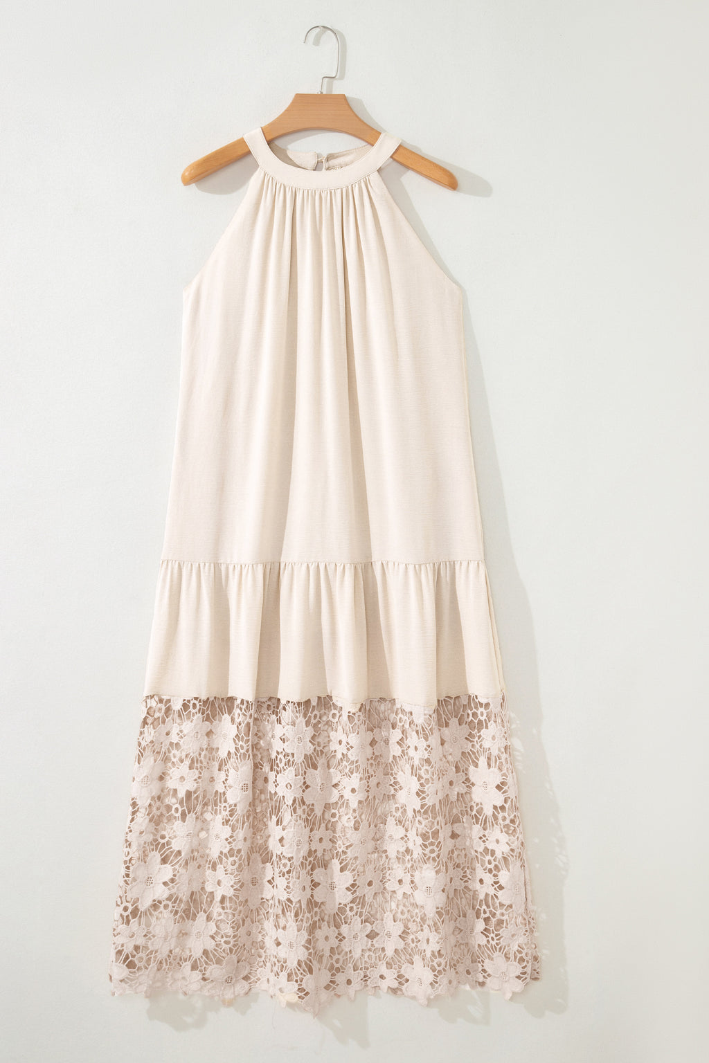 Southern Lace Halter Maxi Dress