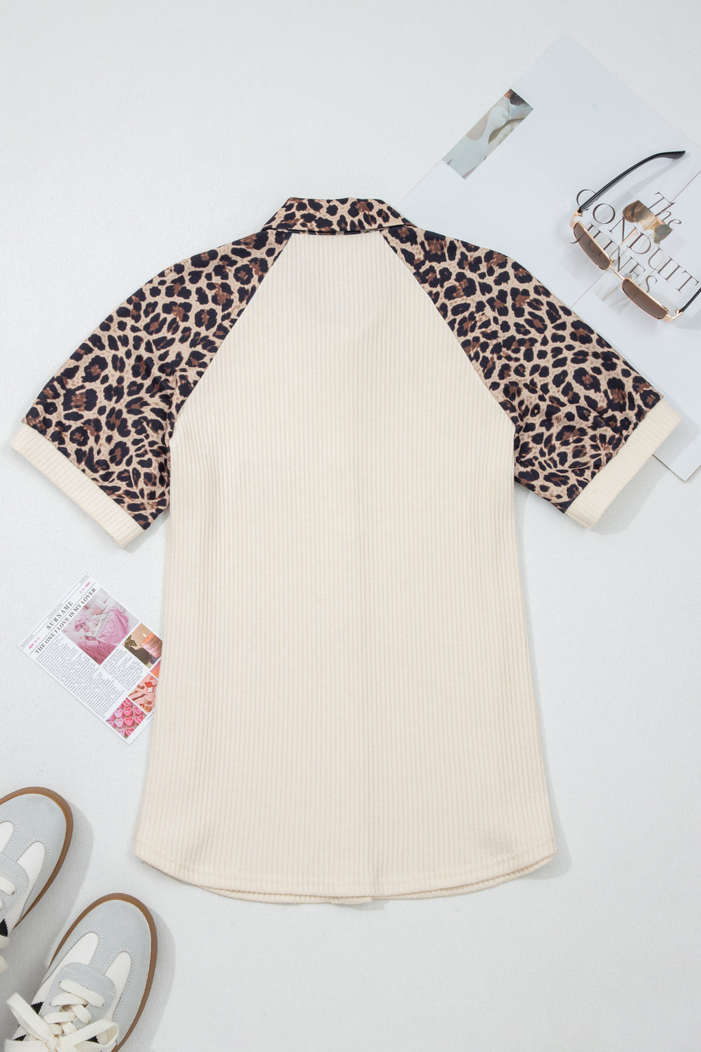 Wild Side Leopard Patchwork Button Down