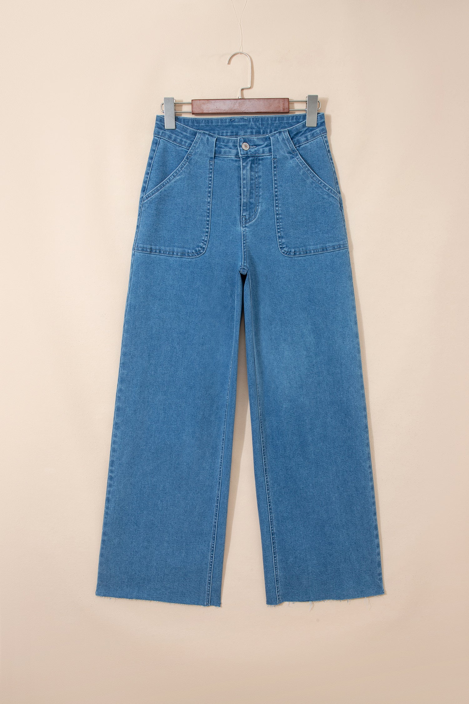 Retro Brown Washed Wide Leg Jeans