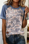 Rebel Camo Denim Sleeve Tee