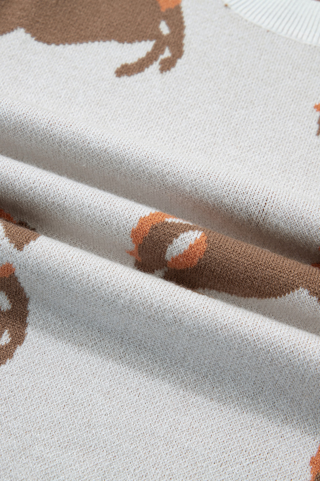 Western Horse Puff Sleeve Sweater