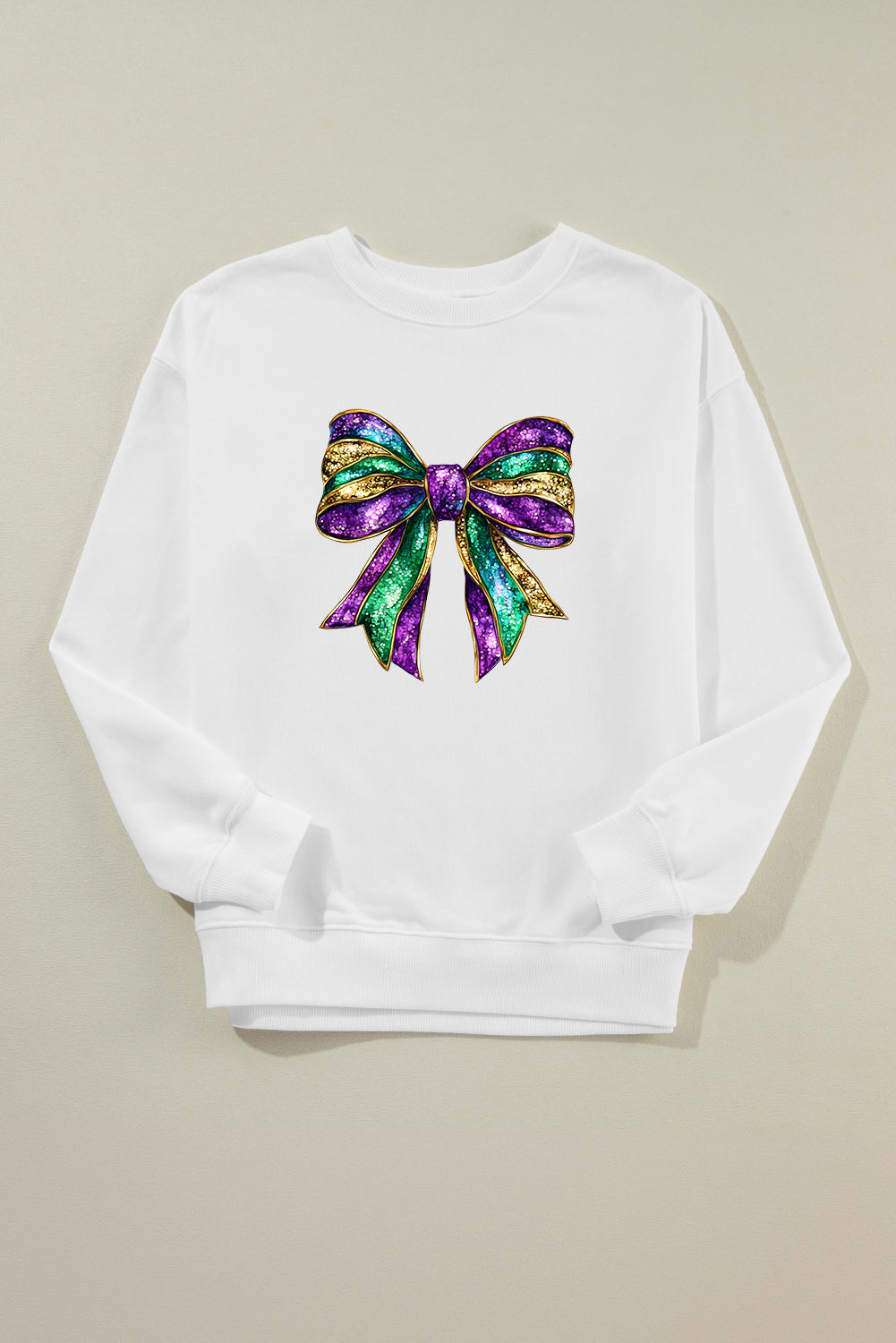 Mardi Gras Bow Sweatshirt