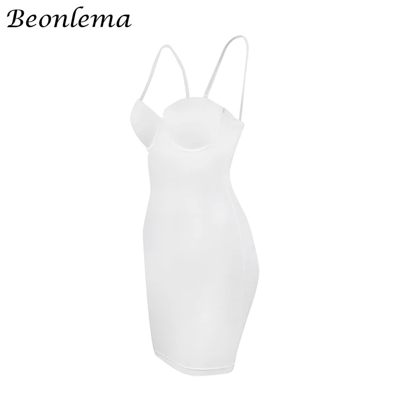 Backless Skinny Strap Bodycon Mini Dress
