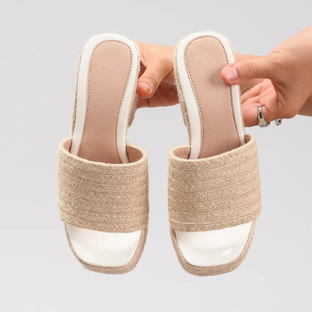 Hemp Rope Wedge Platform Sandals