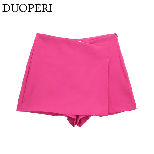 Asymmetric Skort Shorts