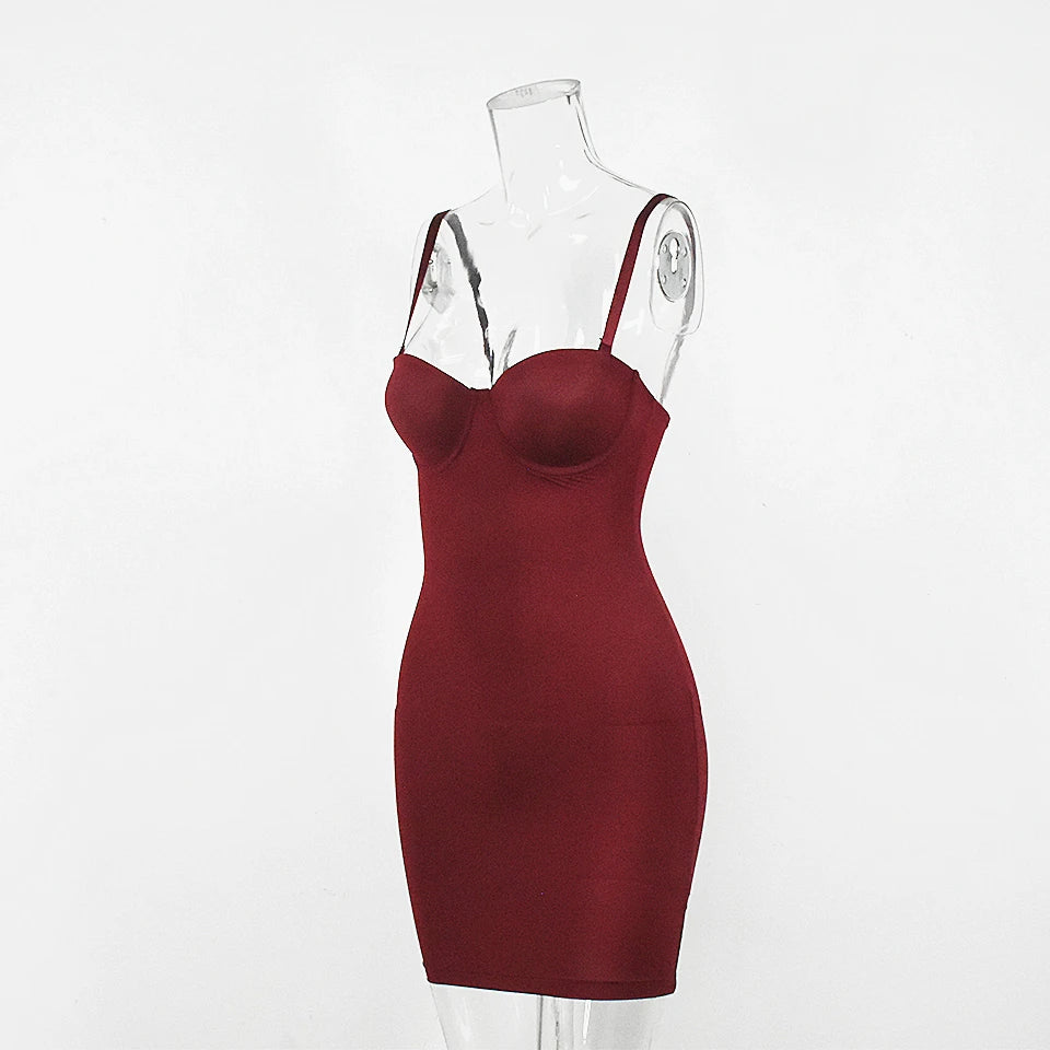Backless Skinny Strap Bodycon Mini Dress