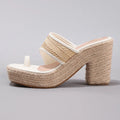 Hemp Rope Wedge Platform Sandals