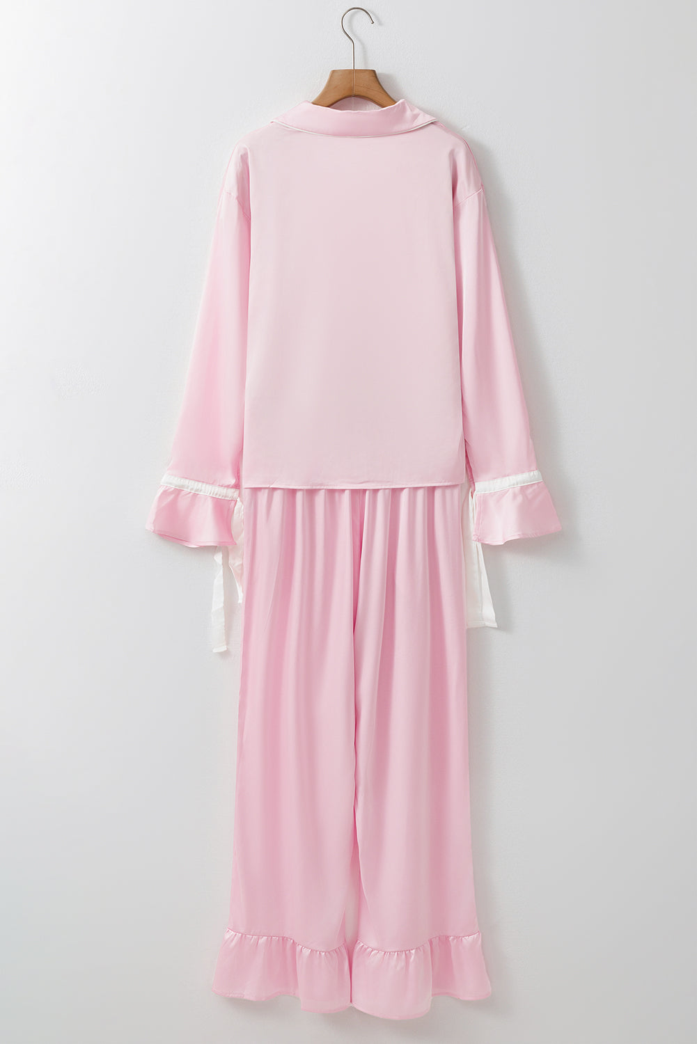 Southern Belle Pink Satin Pajama Set