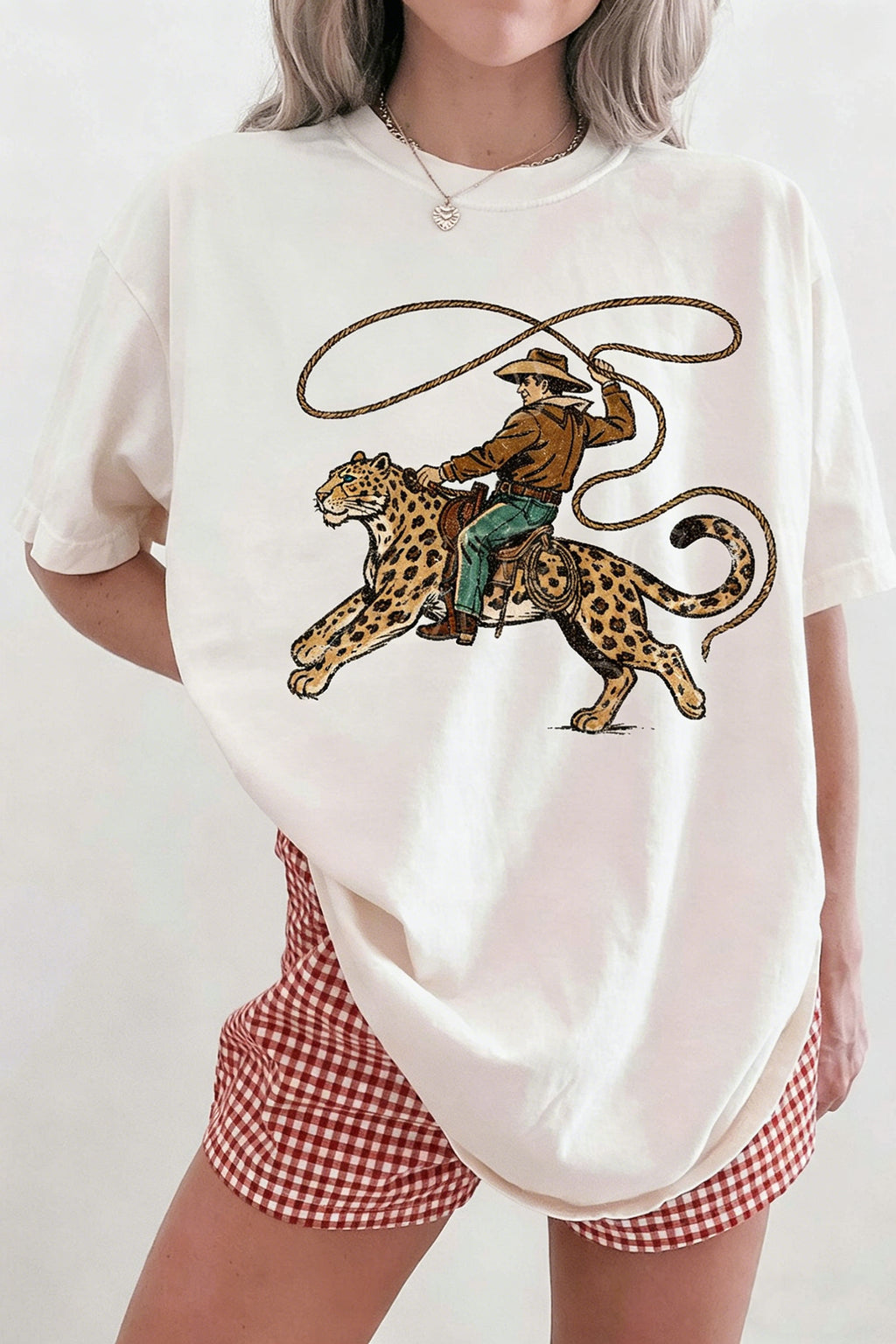 Rodeo Leopard Cowboy Graphic Tee