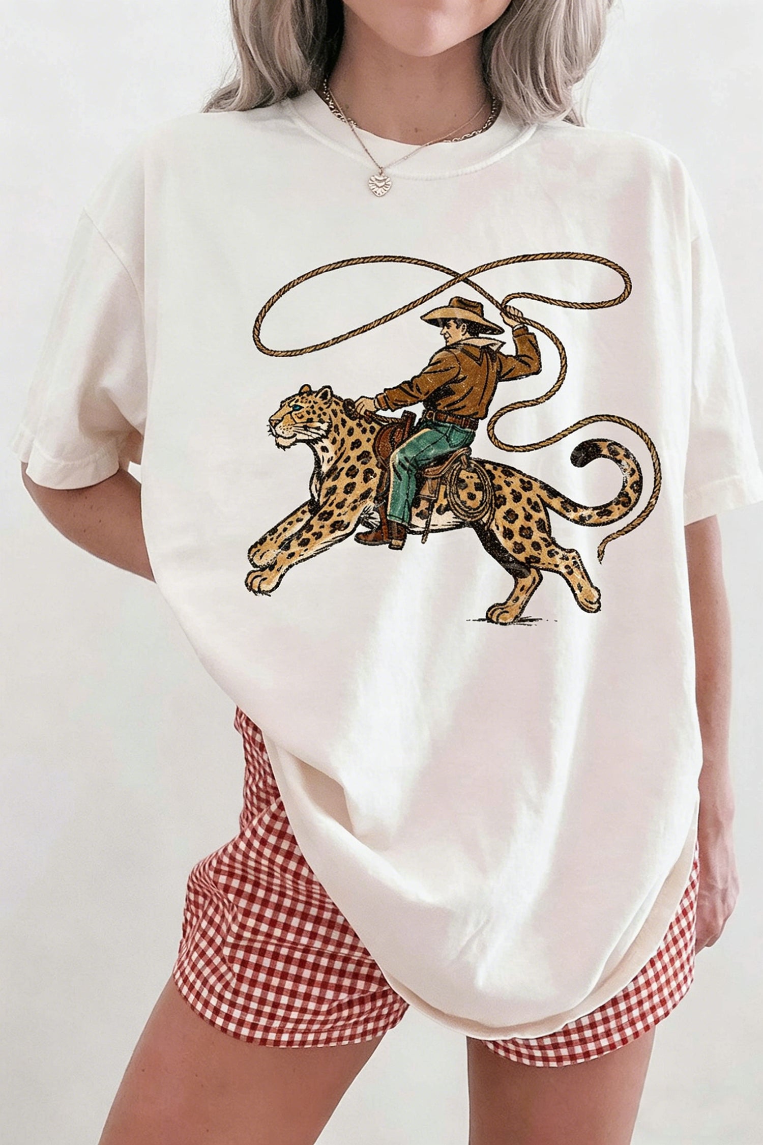 Rodeo Leopard Cowboy Graphic Tee