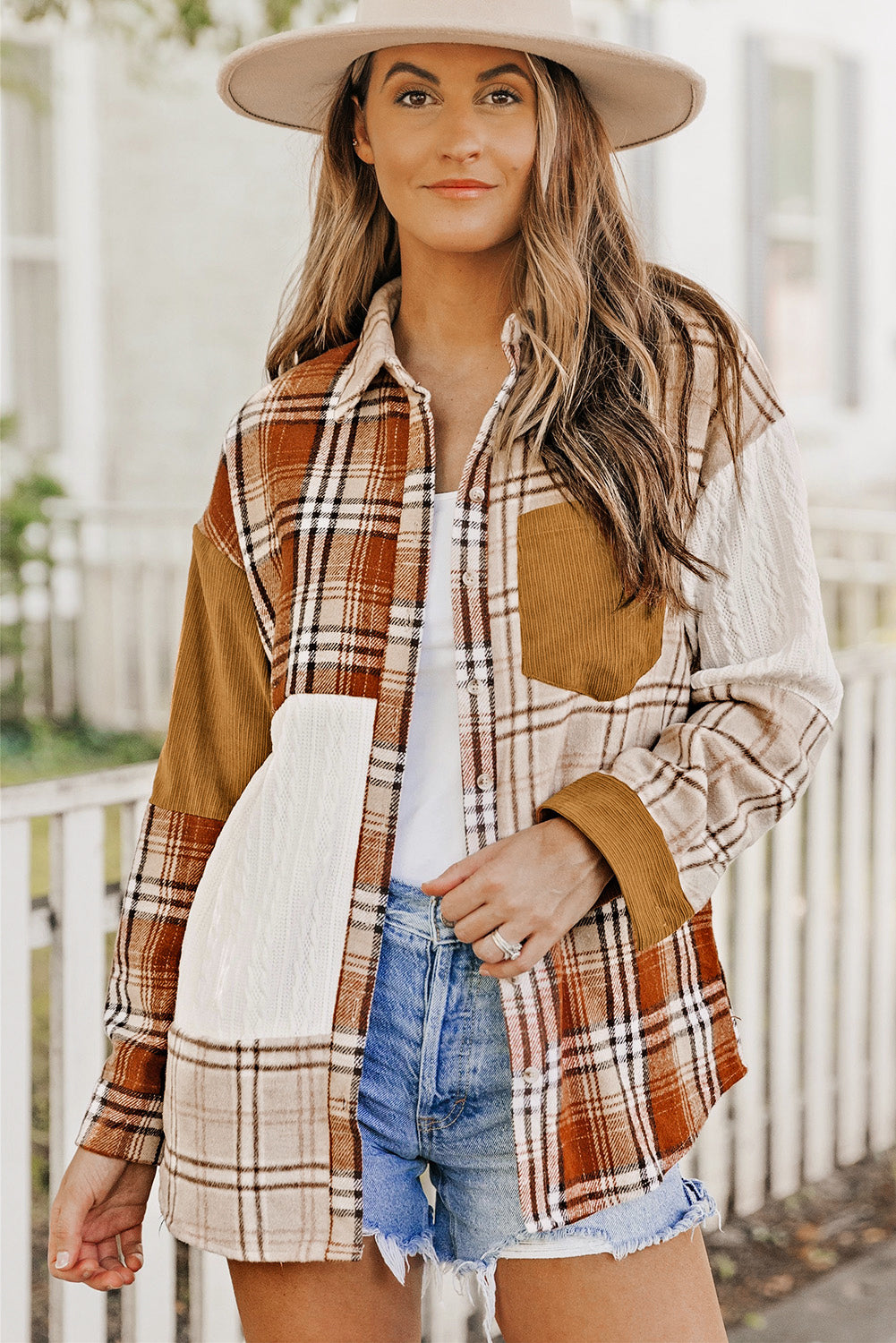 Harvest Plaid Patchwork Shacket