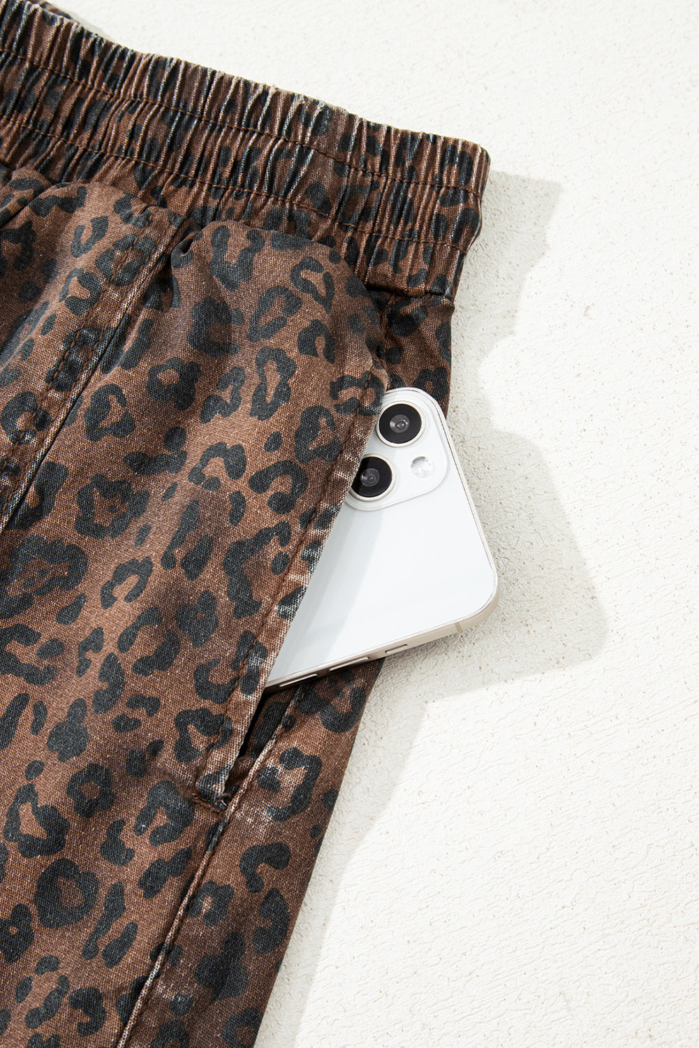 Wild Side Leopard Denim Skort