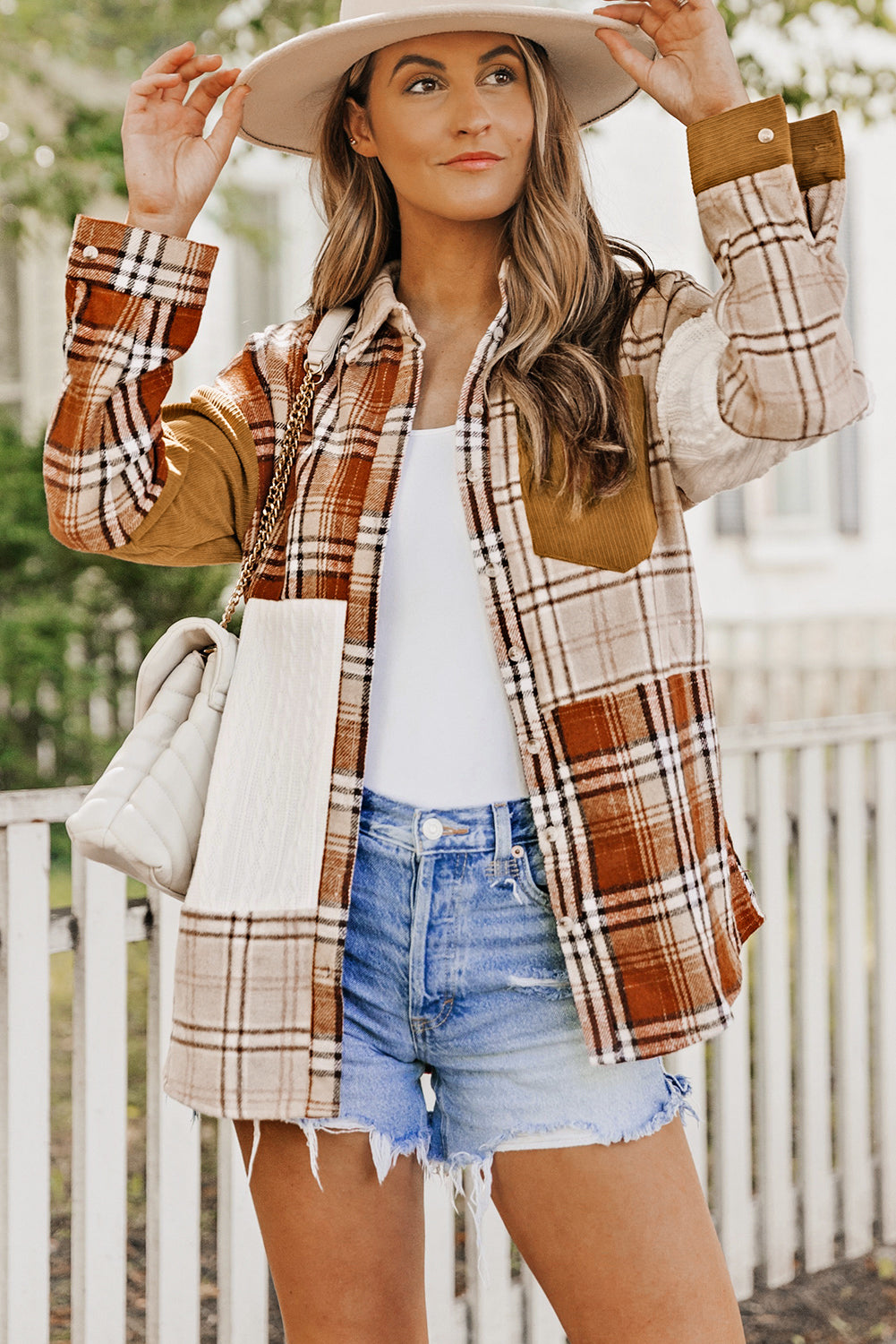 Harvest Plaid Patchwork Shacket