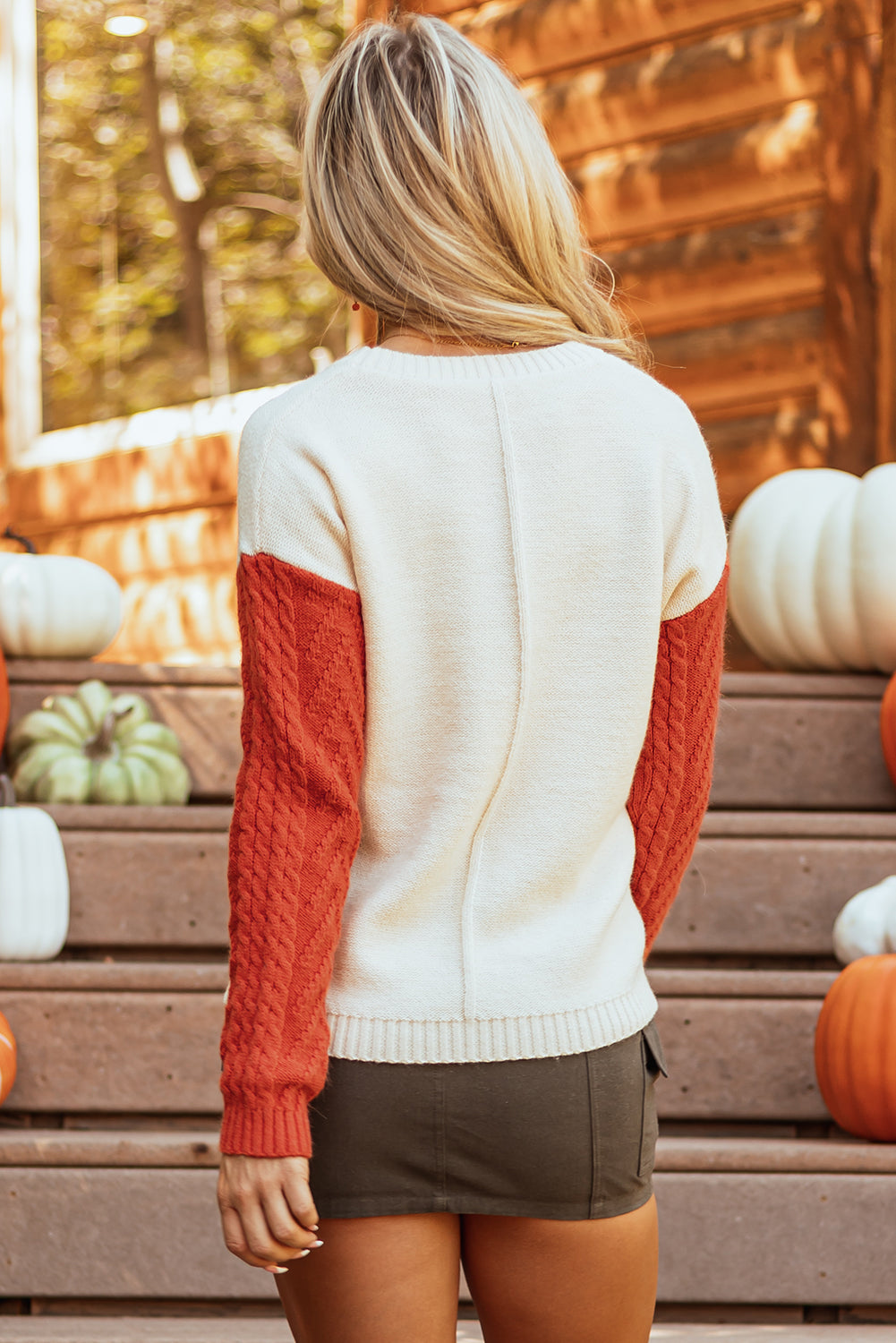 Golden Hour Colorblock Pocket Sweater