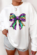 Mardi Gras Bow Sweatshirt