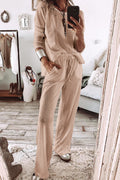 Parchment Textured Lounge Pant Set