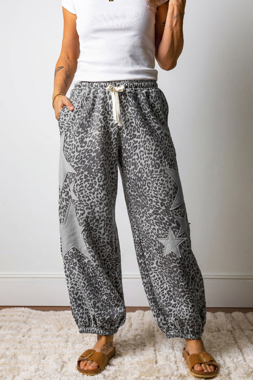 Wild Side Leopard Star Joggers