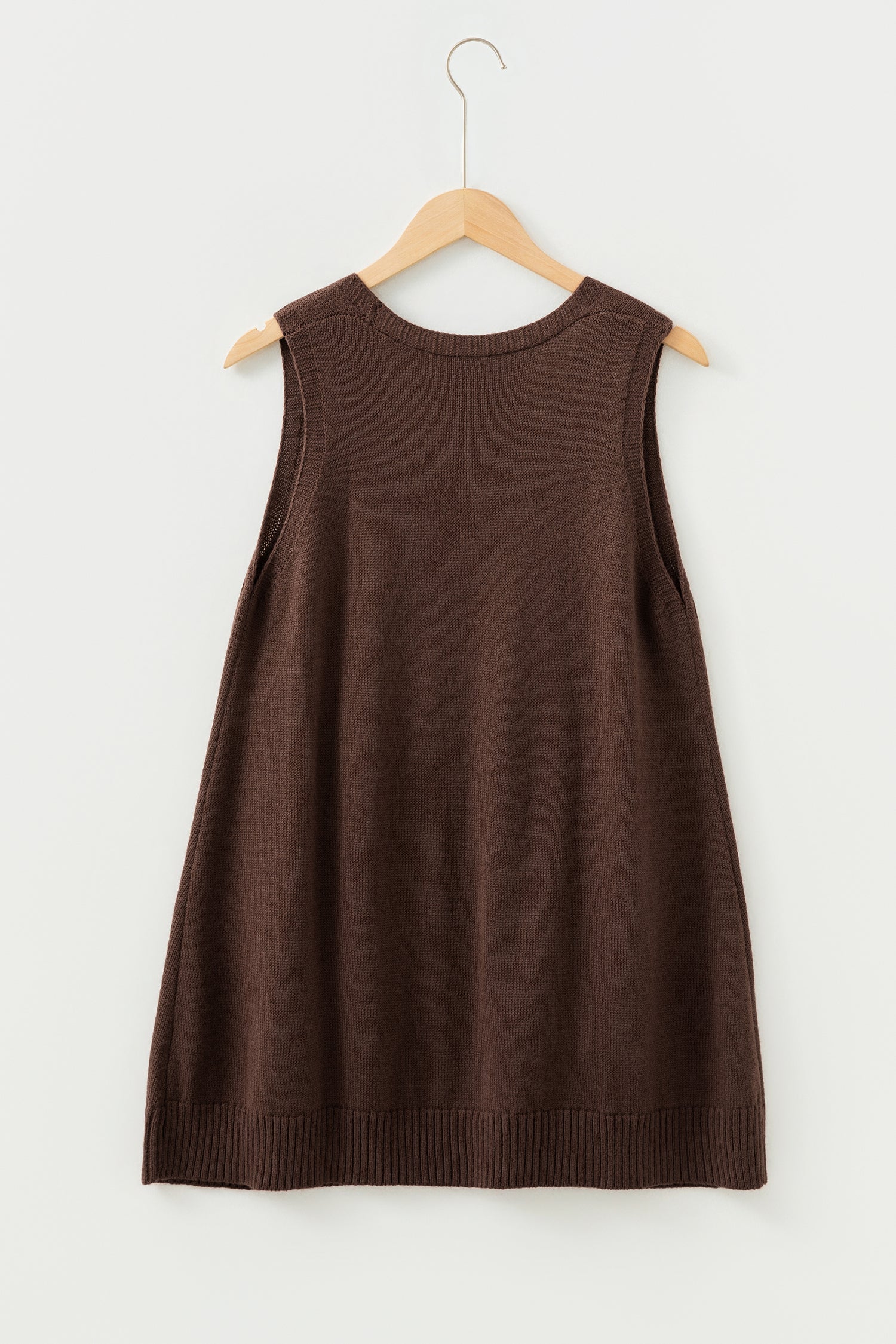 Easy Layer Pocket Tunic Sweater Vest