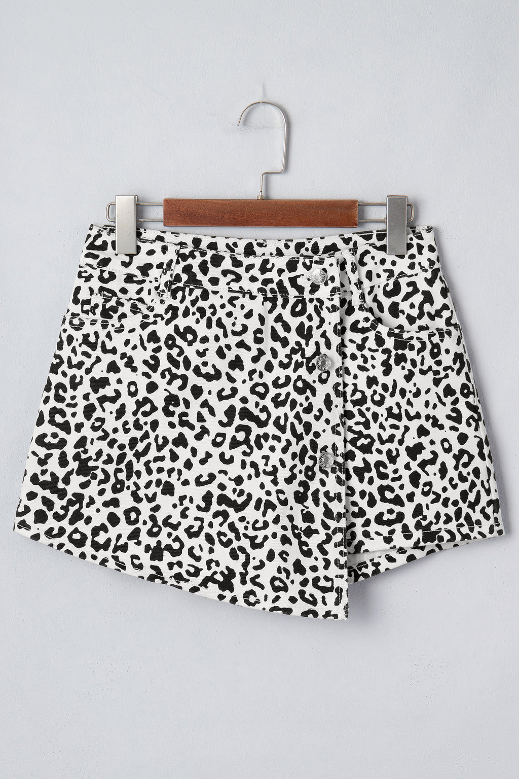 Wild Side Leopard Denim Shorts