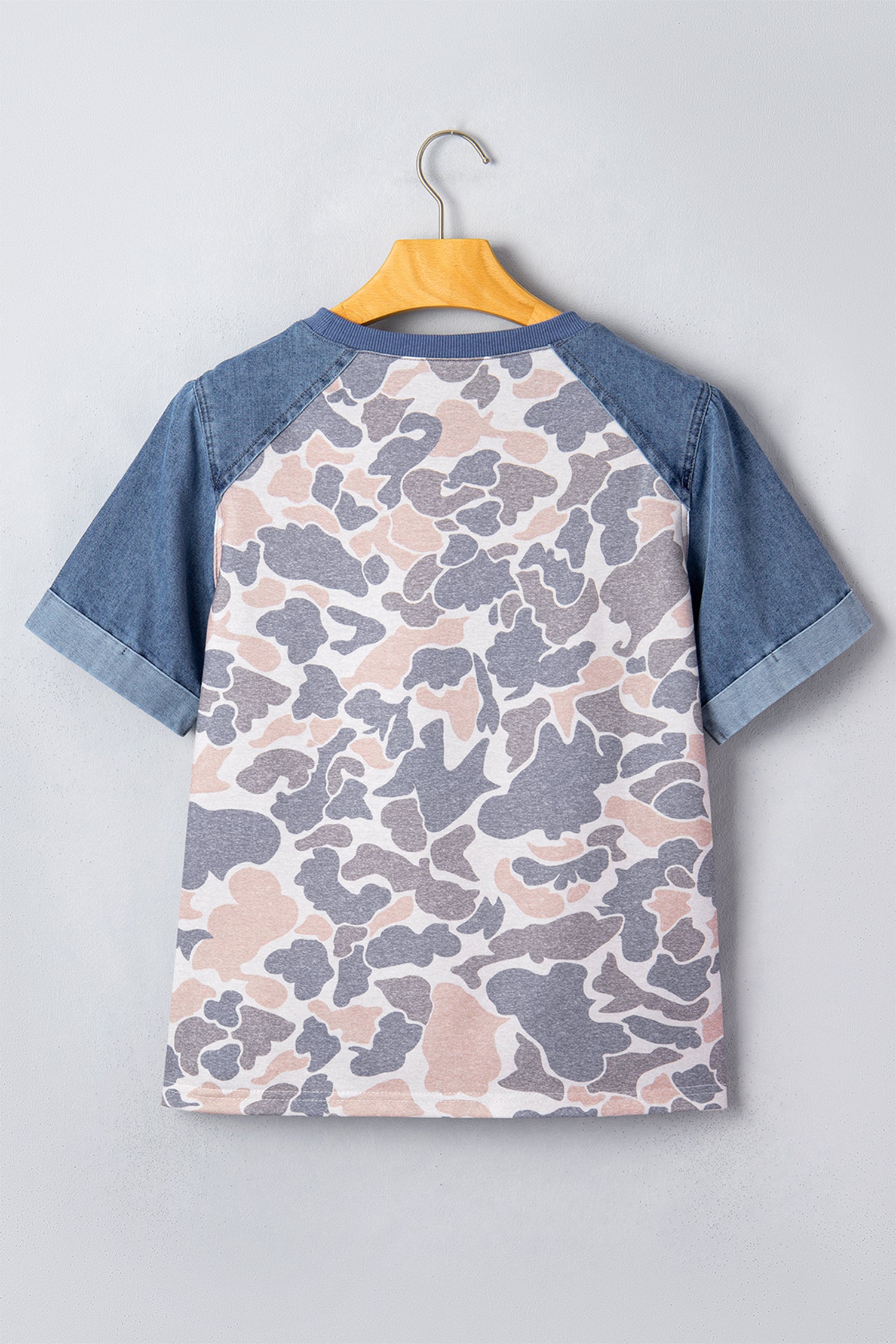 Rebel Camo Denim Sleeve Tee