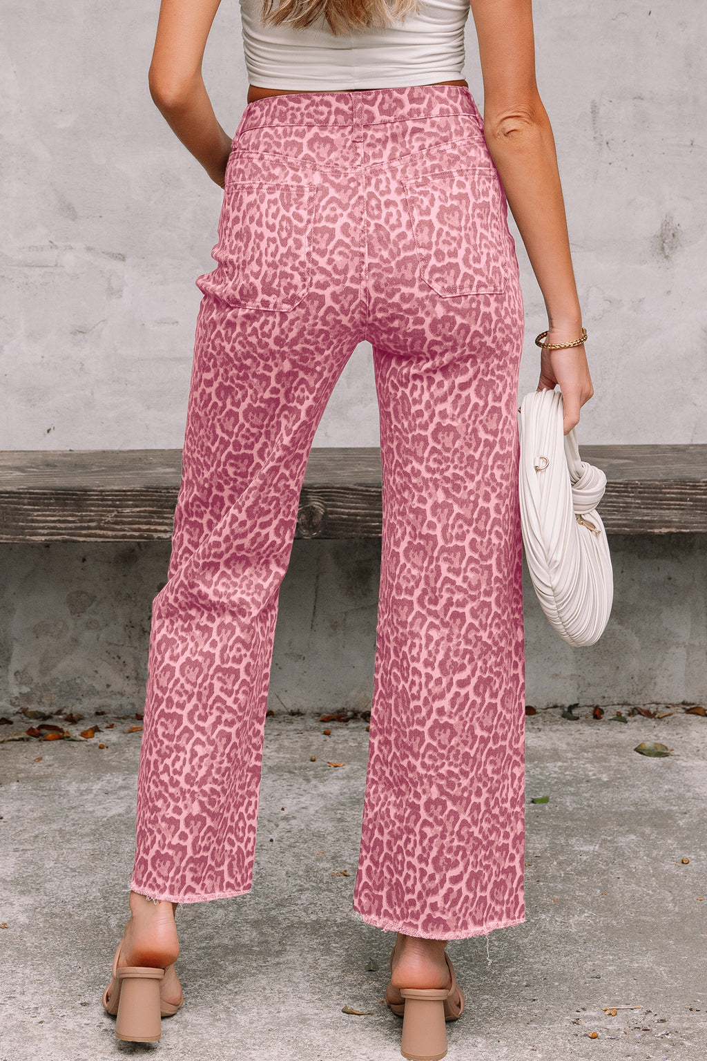 Wild Side Leopard Wide Leg Jeans
