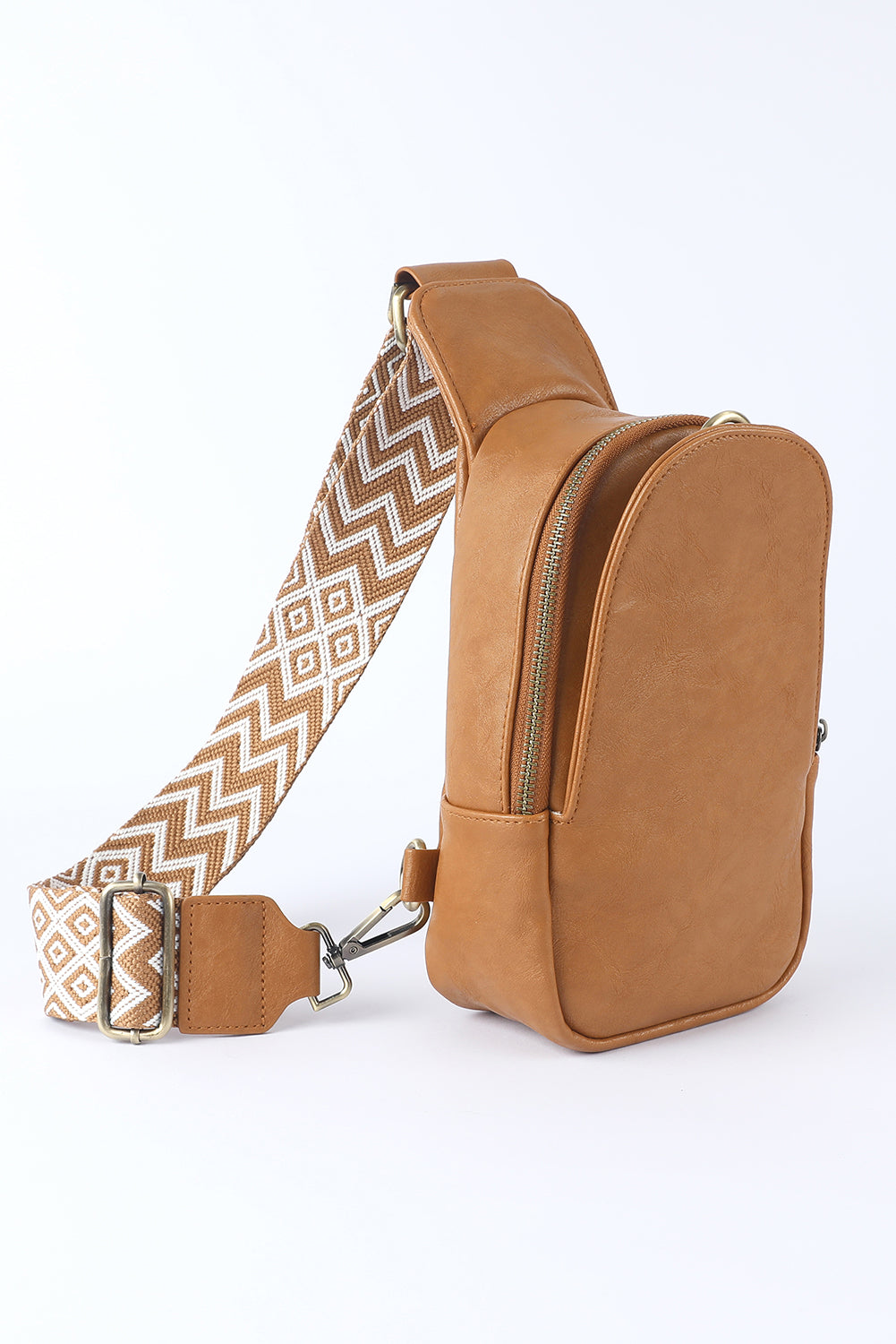 Outlaw Brown Faux Leather Crossbody Bag