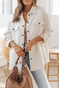 Everyday Textured Button Shacket