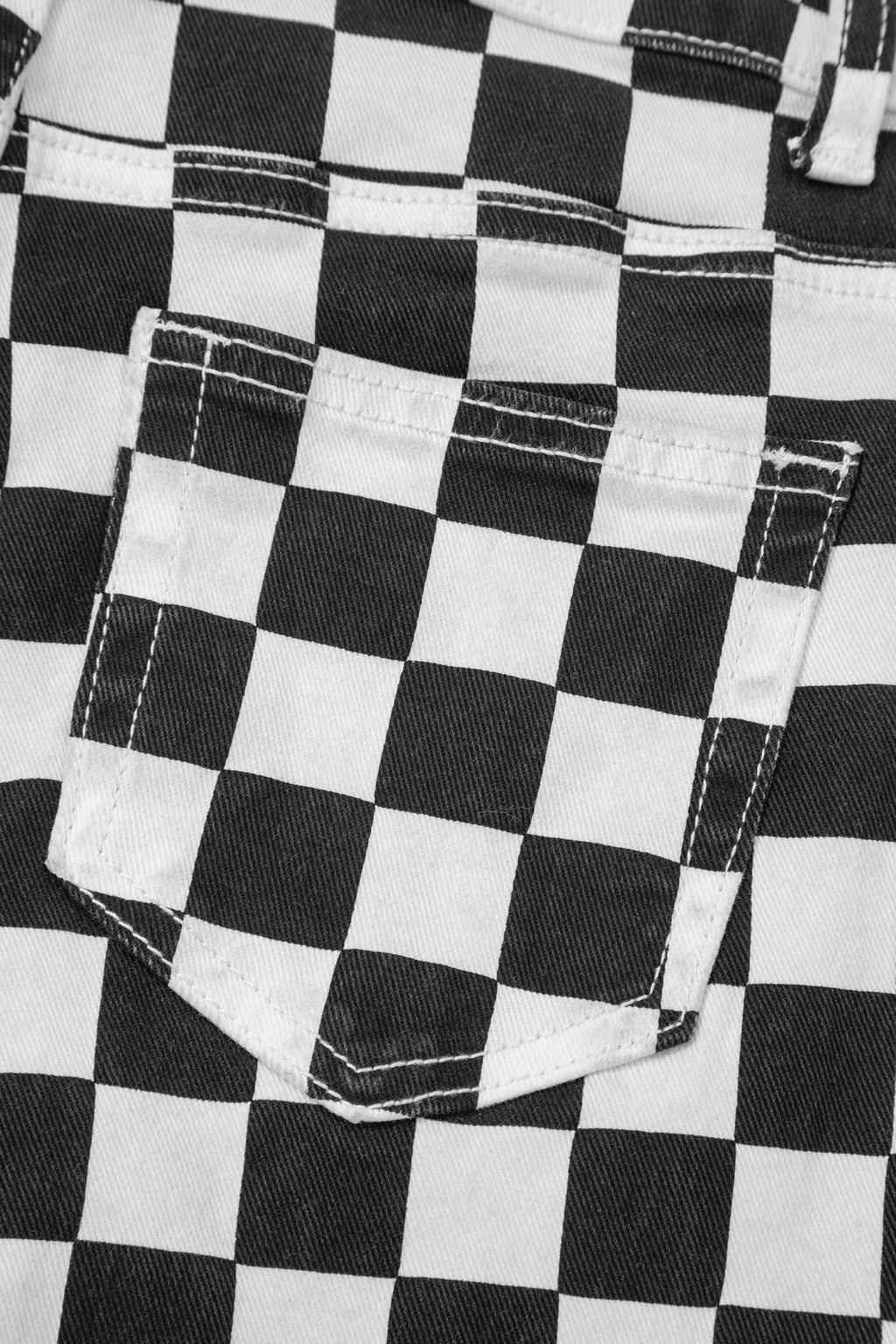 Rebel Checkerboard Distressed Jeans