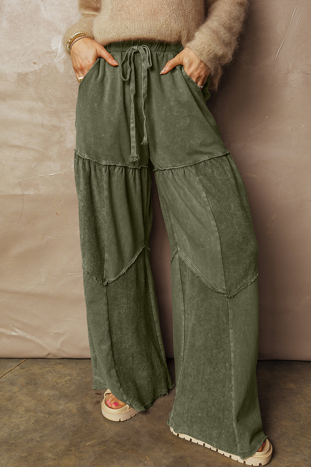 Vineyard Mineral Wash Wide Leg Pants