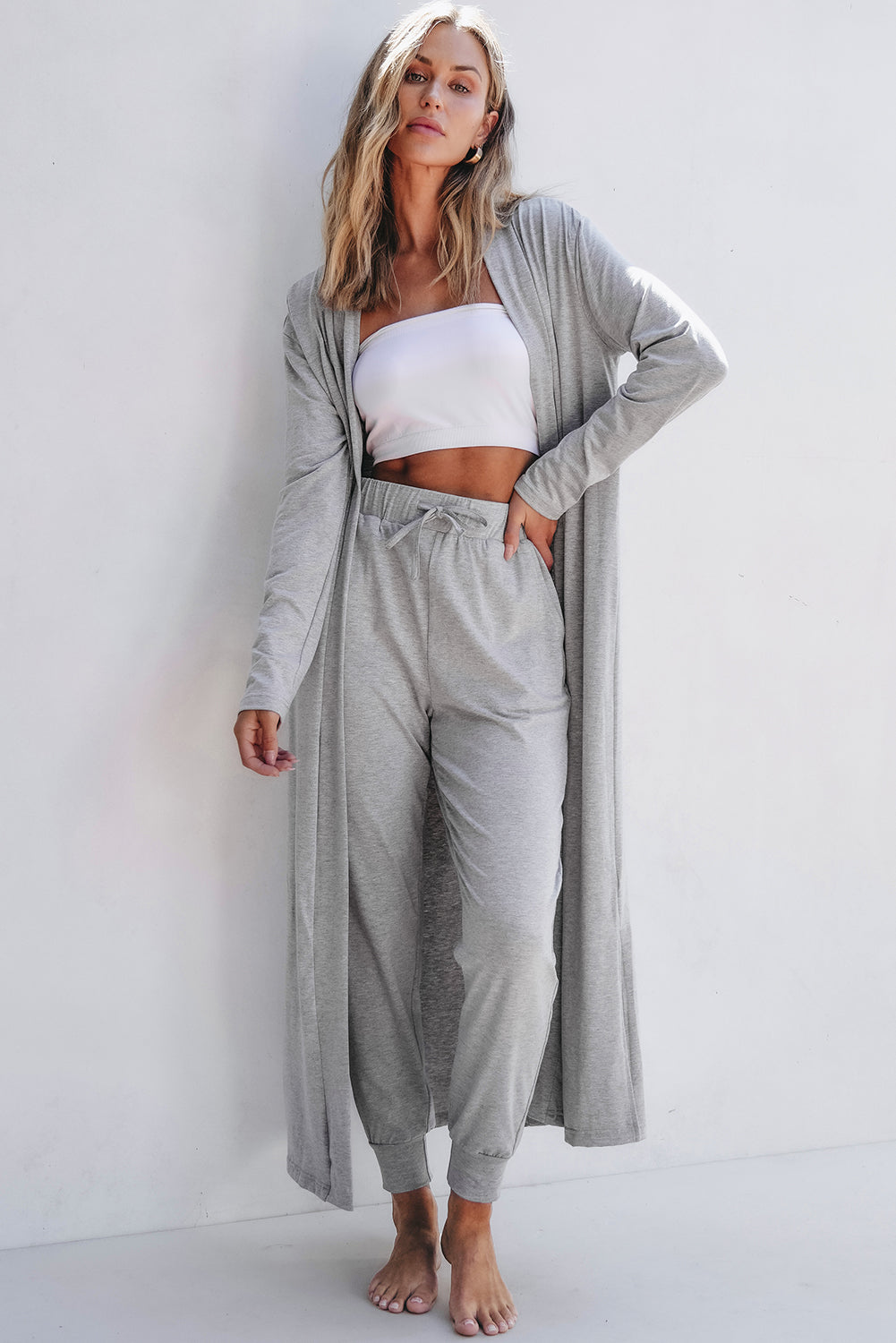 Easy Layer Long Cardigan Lounge Set