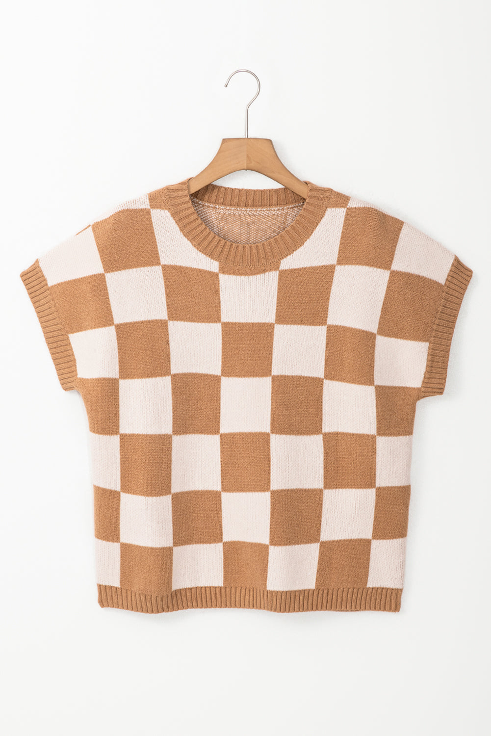 Cozy Colorblock Plaid Sweater Tank