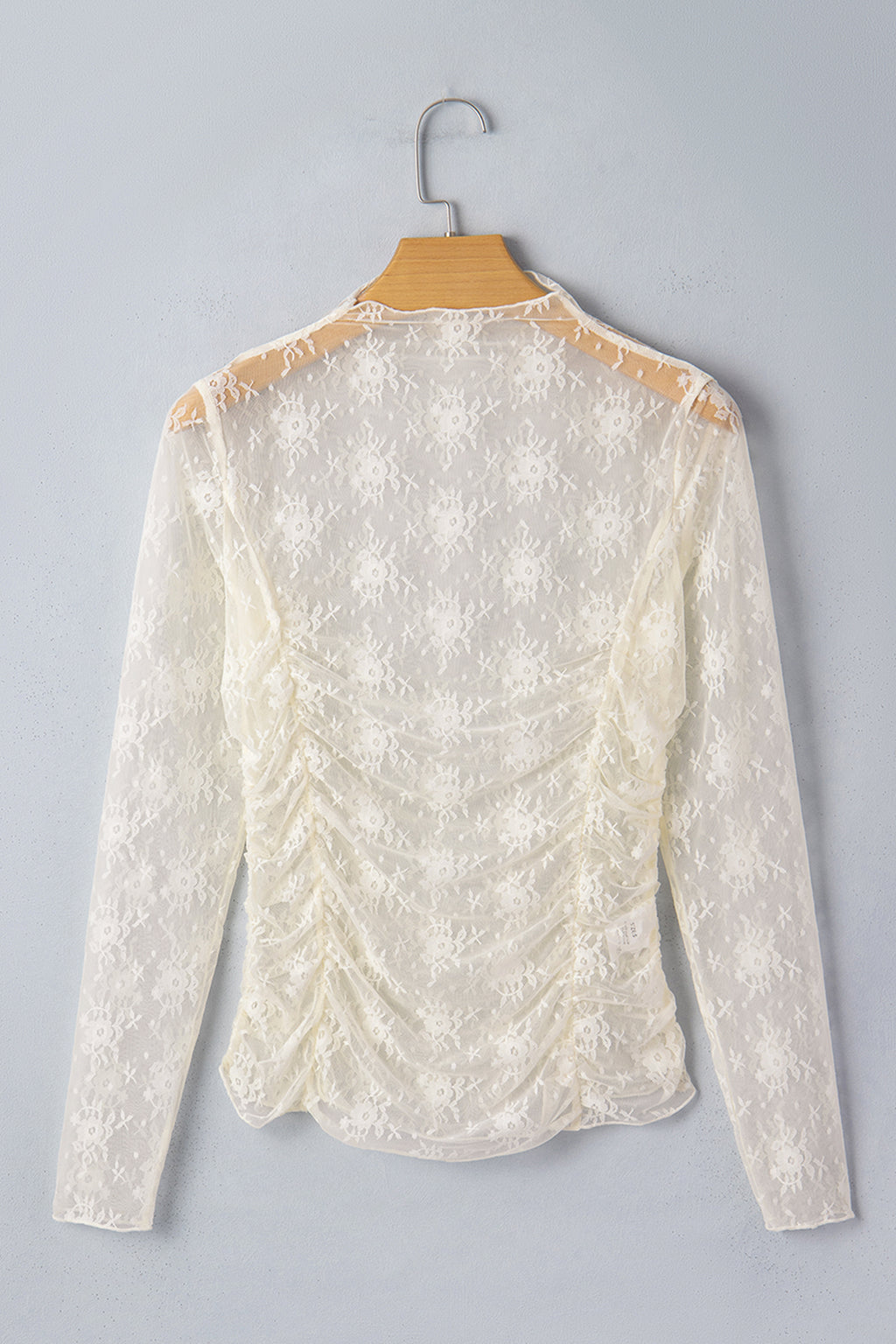 Prairie Bloom Ruched Mesh Top
