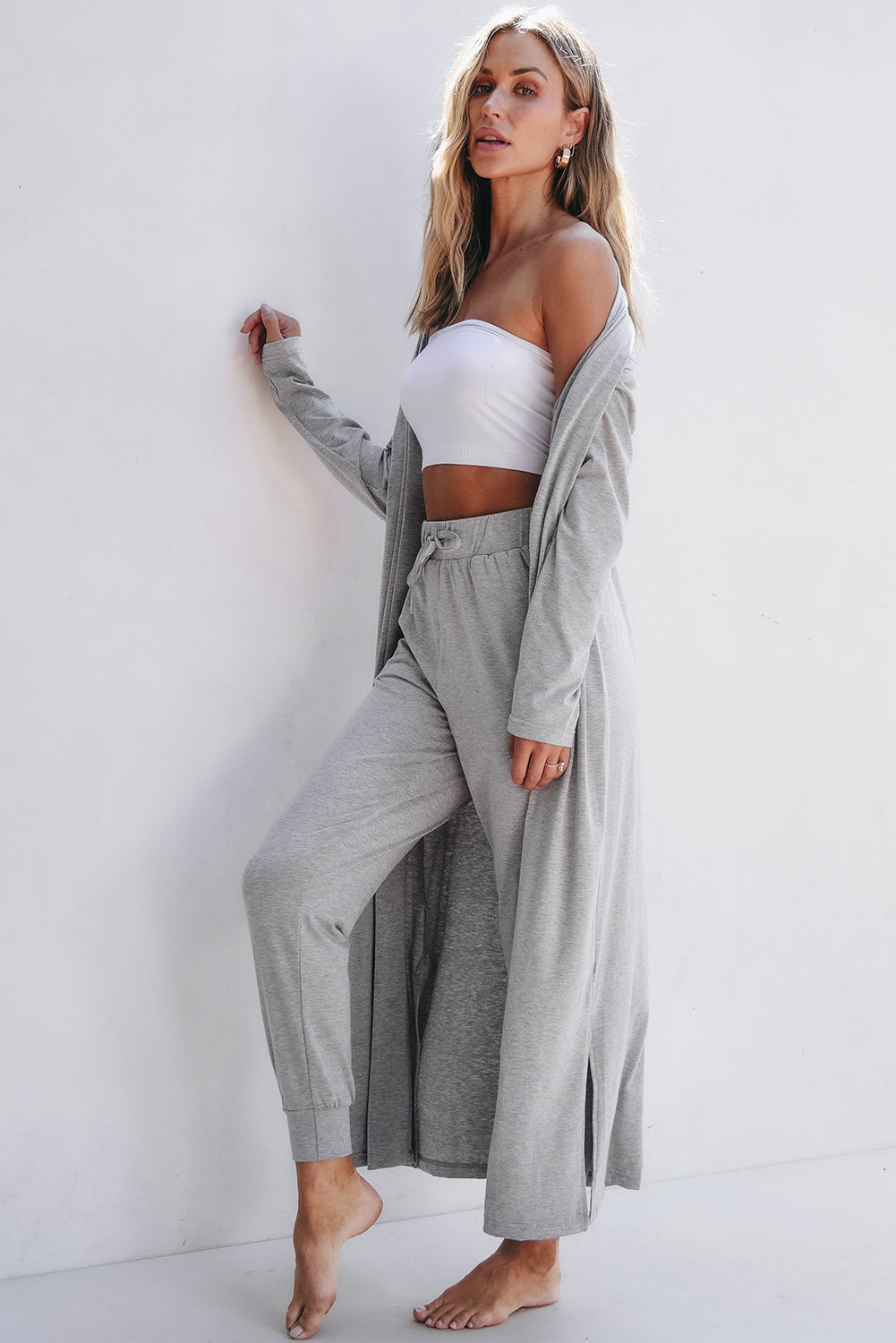 Easy Layer Long Cardigan Lounge Set