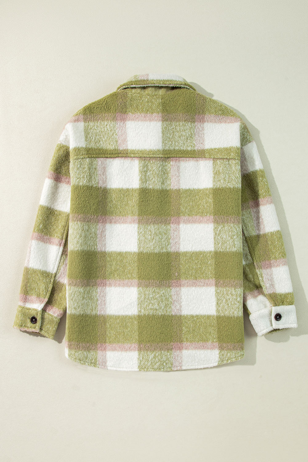 Sage Plaid Pocket Shacket