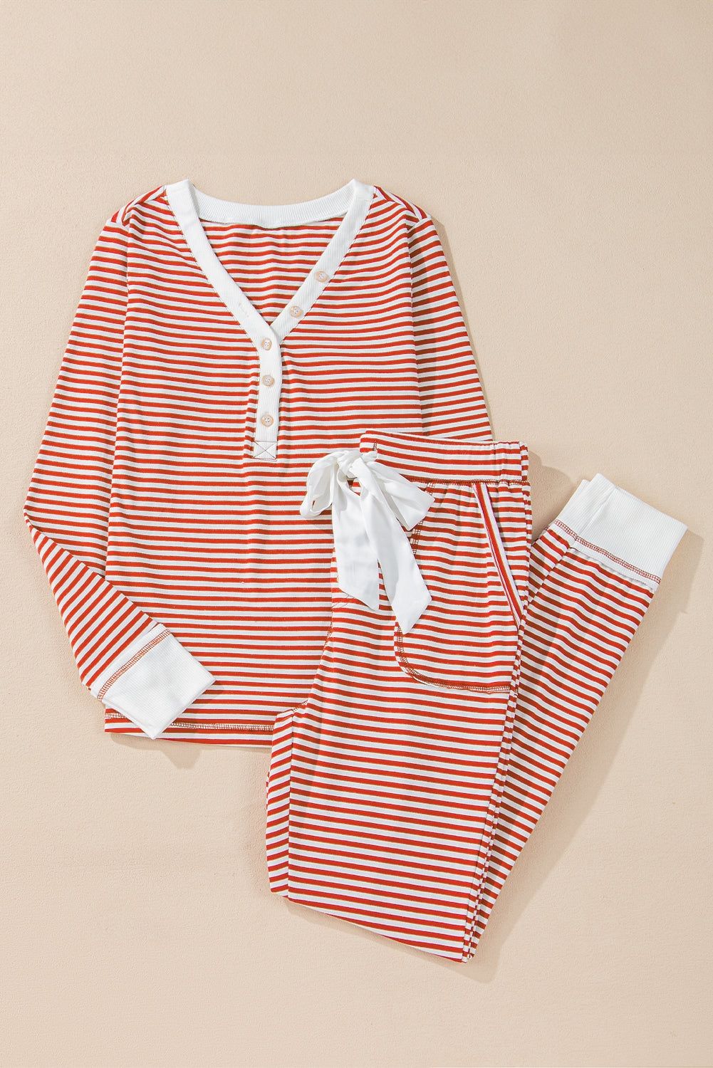 Holiday Red Stripe Lounge Pant Set
