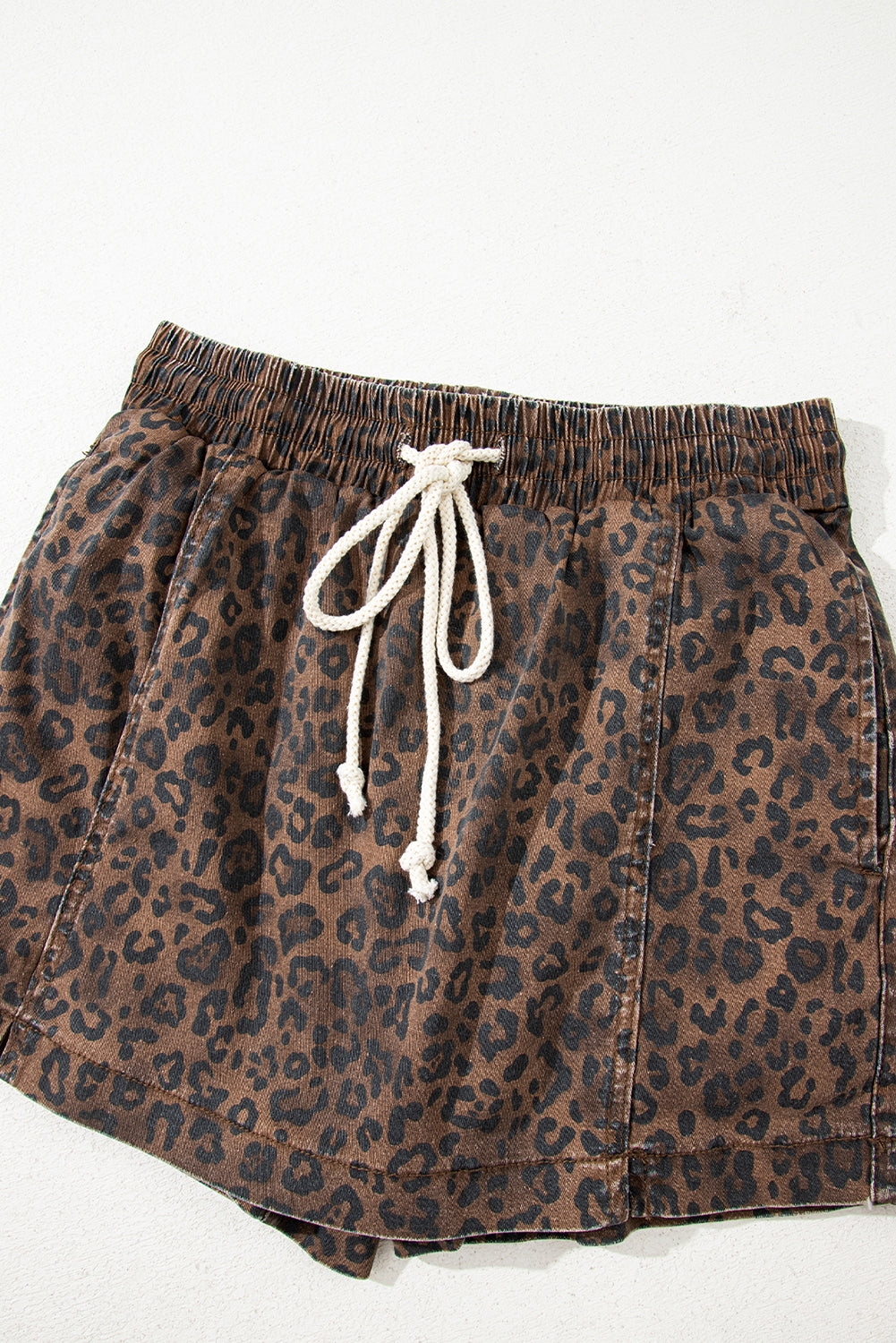 Wild Side Leopard Denim Skort