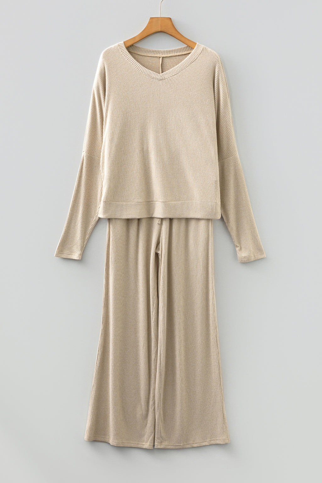 Cozy 3D Ribbed Lounge Pant Set