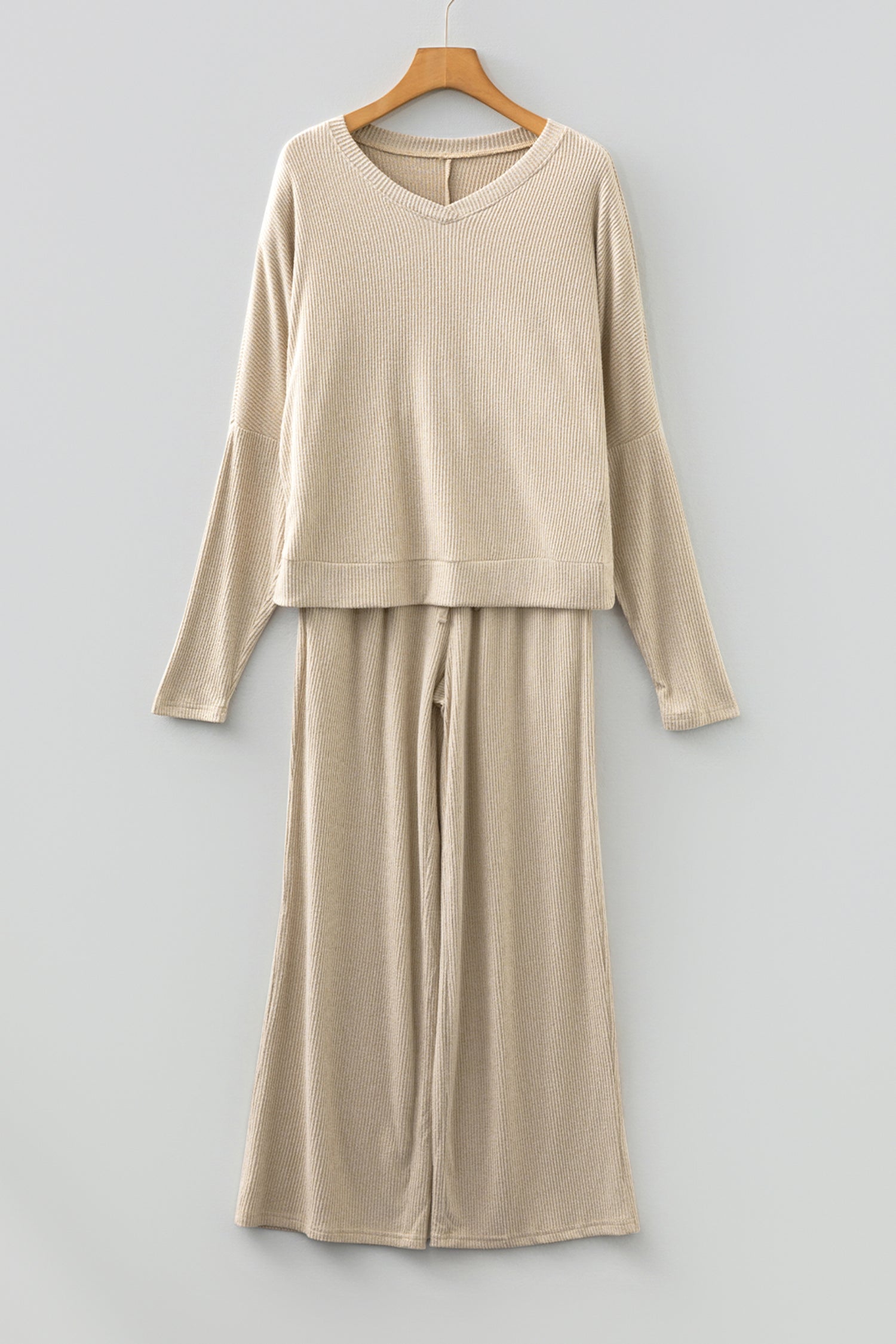 Cozy 3D Ribbed Lounge Pant Set