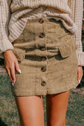 Frontier Camel Corduroy Mini Skirt