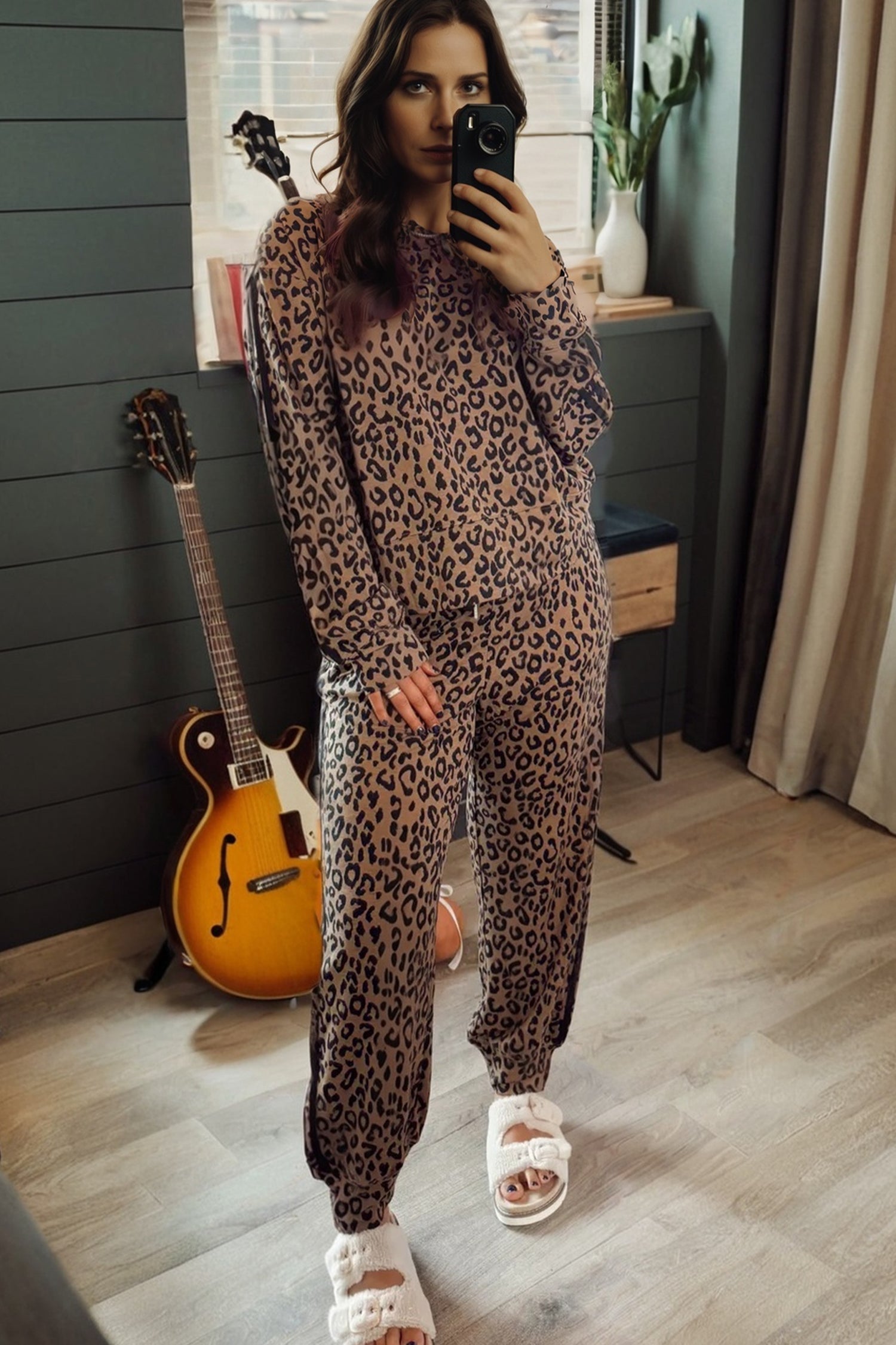 Varsity Wild Leopard Pant Set