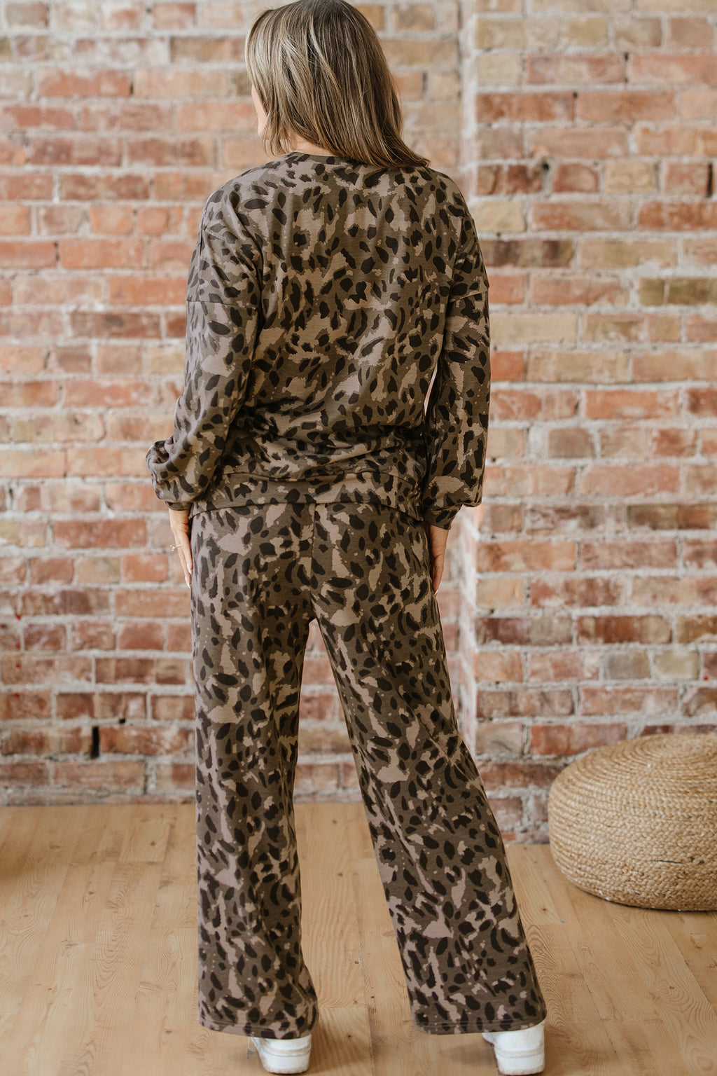 Wild Side Raw Seam Leopard Pant Set