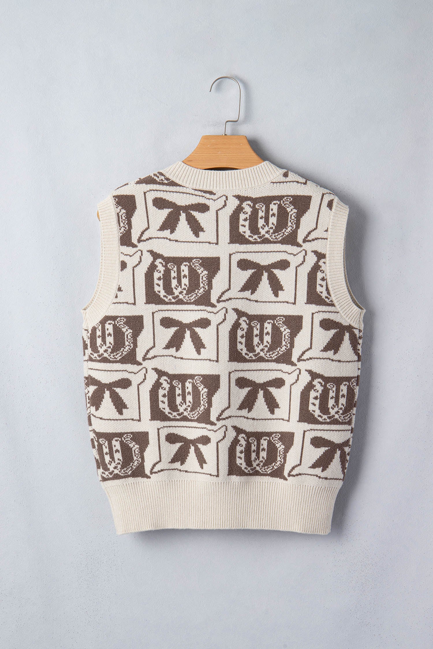 Lucky Bow Western Sweater Vest