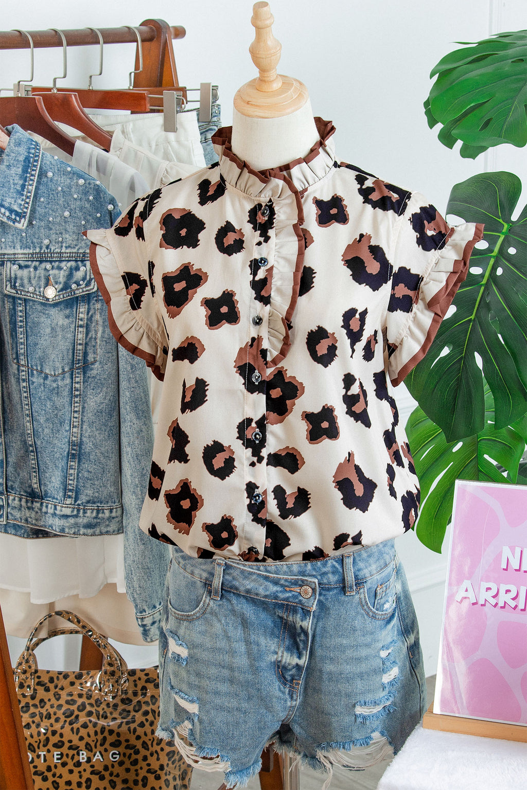 Wild Side Leopard Ruffle Blouse