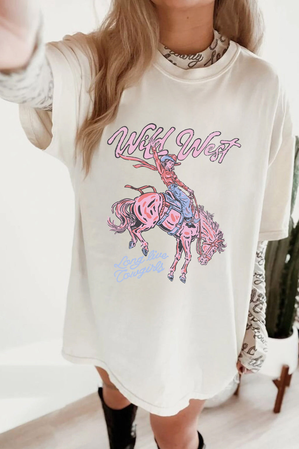 Wild West Cowgirl Rodeo Tunic Tee