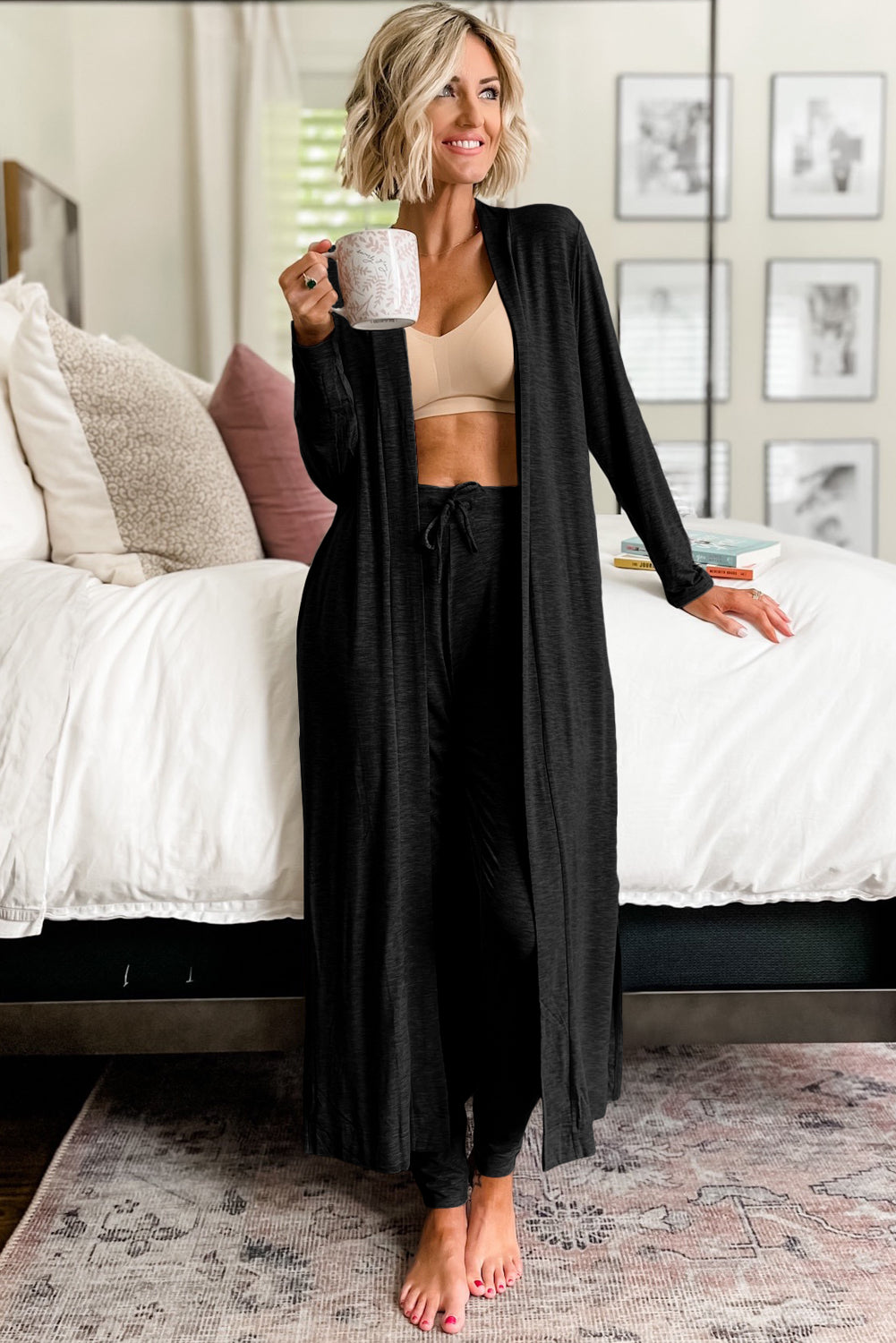 Easy Layer Long Cardigan Lounge Set