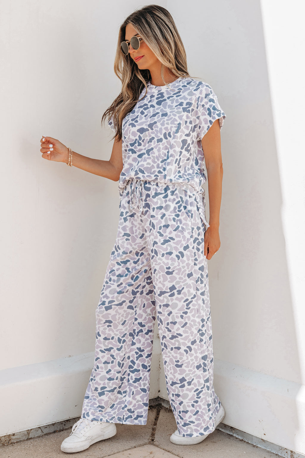 Rebel Camo Wide Leg Pant Set