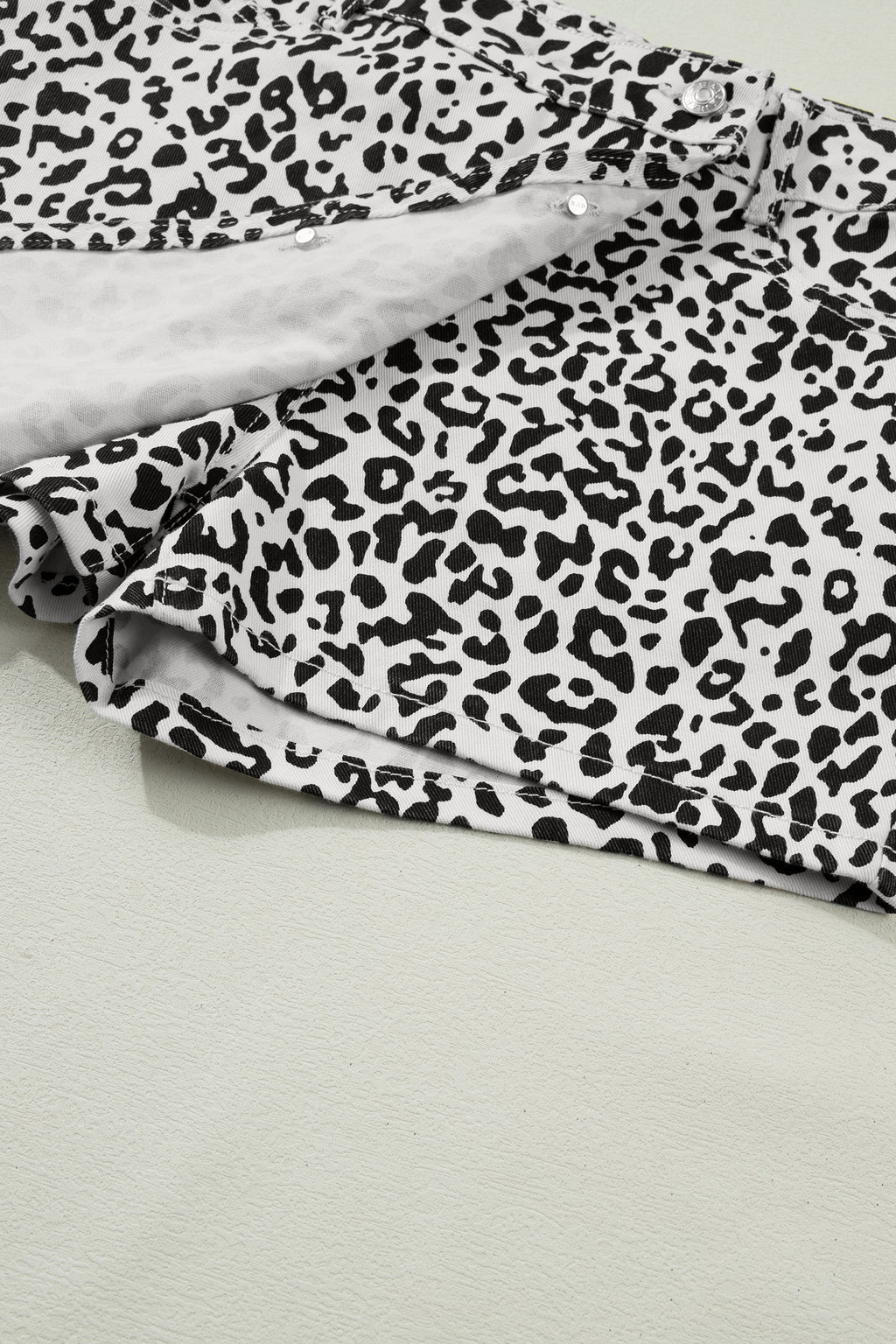 Wild Side Leopard Denim Shorts